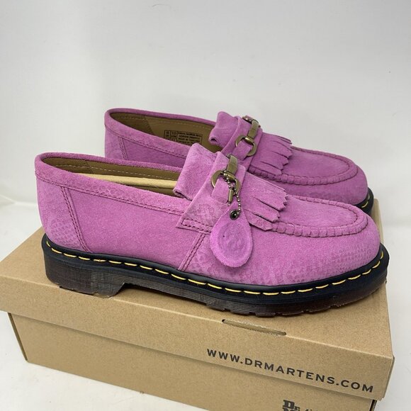 BNIB Dr. Martens Adrian Snaffle Repello Calf Python Emboss Thrift Pink M10 W11 - Picture 2 of 14